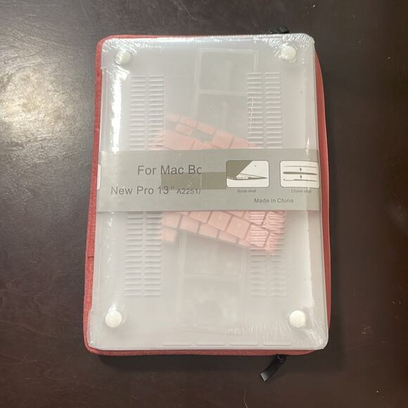 MacBook New Pro 13” shell with red soft case - Picture 2 of 5